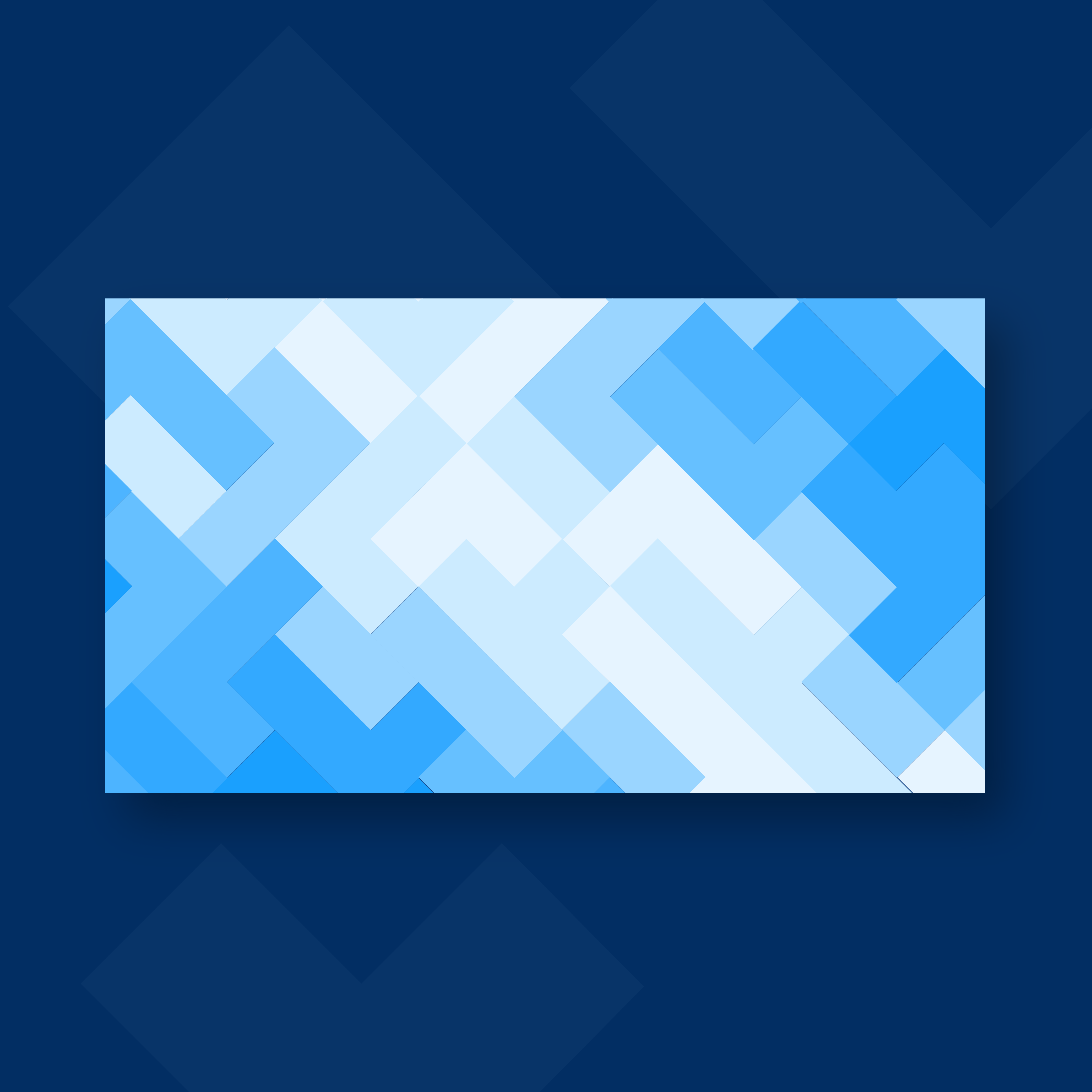 A blue geometric image